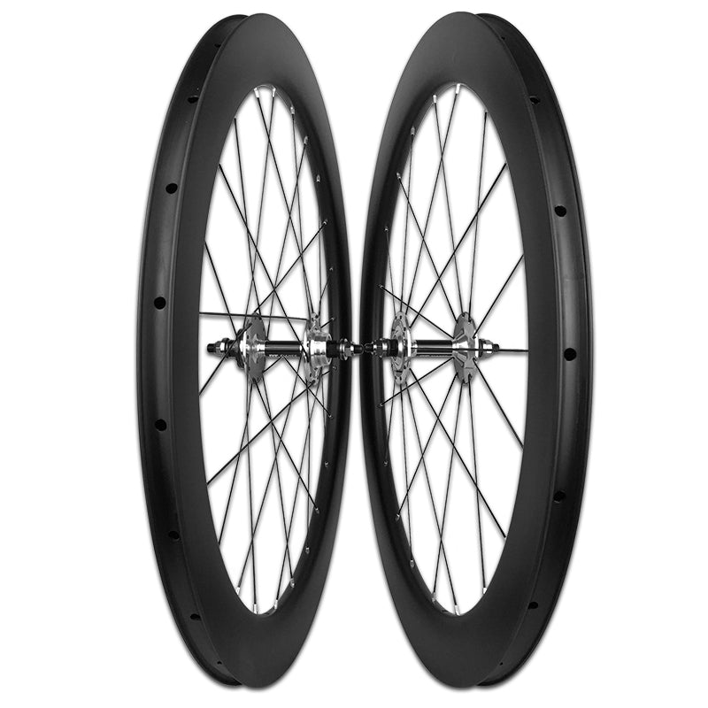 fixed gear carbon wheelset 700C Single Speed 60mm Deep 25mm Width with – Carbon Rims & Wheels Customization-Upgrade Your Ride ship_fee_exp_150 For Honor - Reputation Size:4 1/4